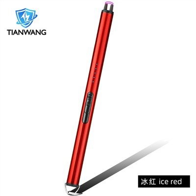 Jet Flame Refillable Lighter Electronic Transparent Lighter Flame Adjustable BBQ Kitchen Stove Fireplace Candle Lighter (DQ-8815-LED)