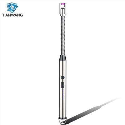 Candle USB Plasma Arc Lighter With HOOK Longer And LED Battery Display