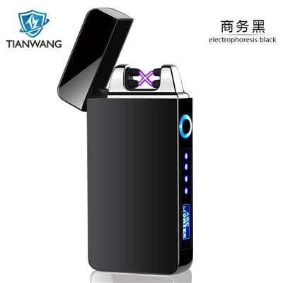Windproof Double ARC Plasma Lighter USB Rechargeable With Battery Indicator