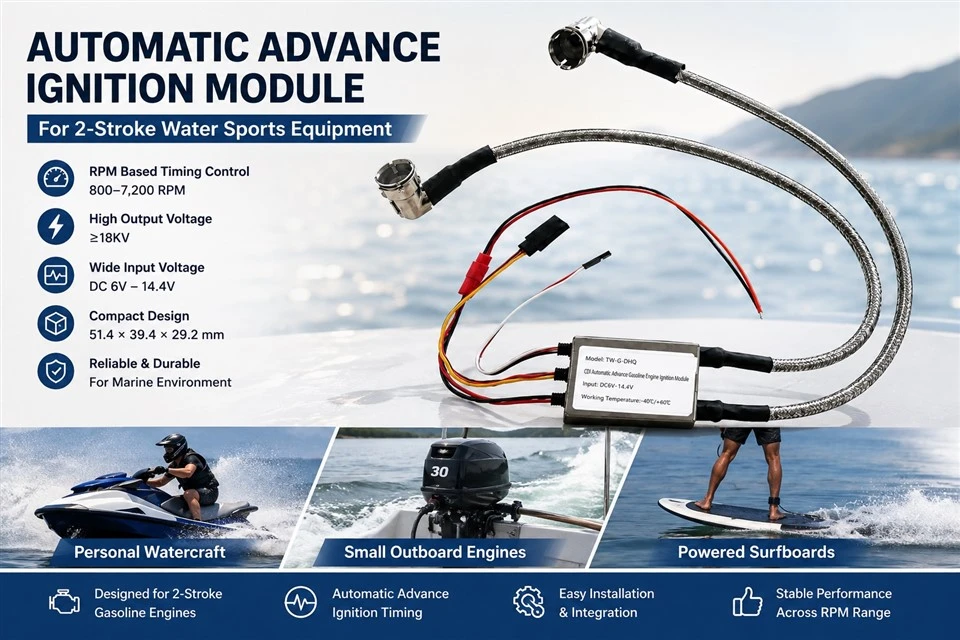 Automatic Advance Ignition Module For 2-Stroke Water Sports Equipment