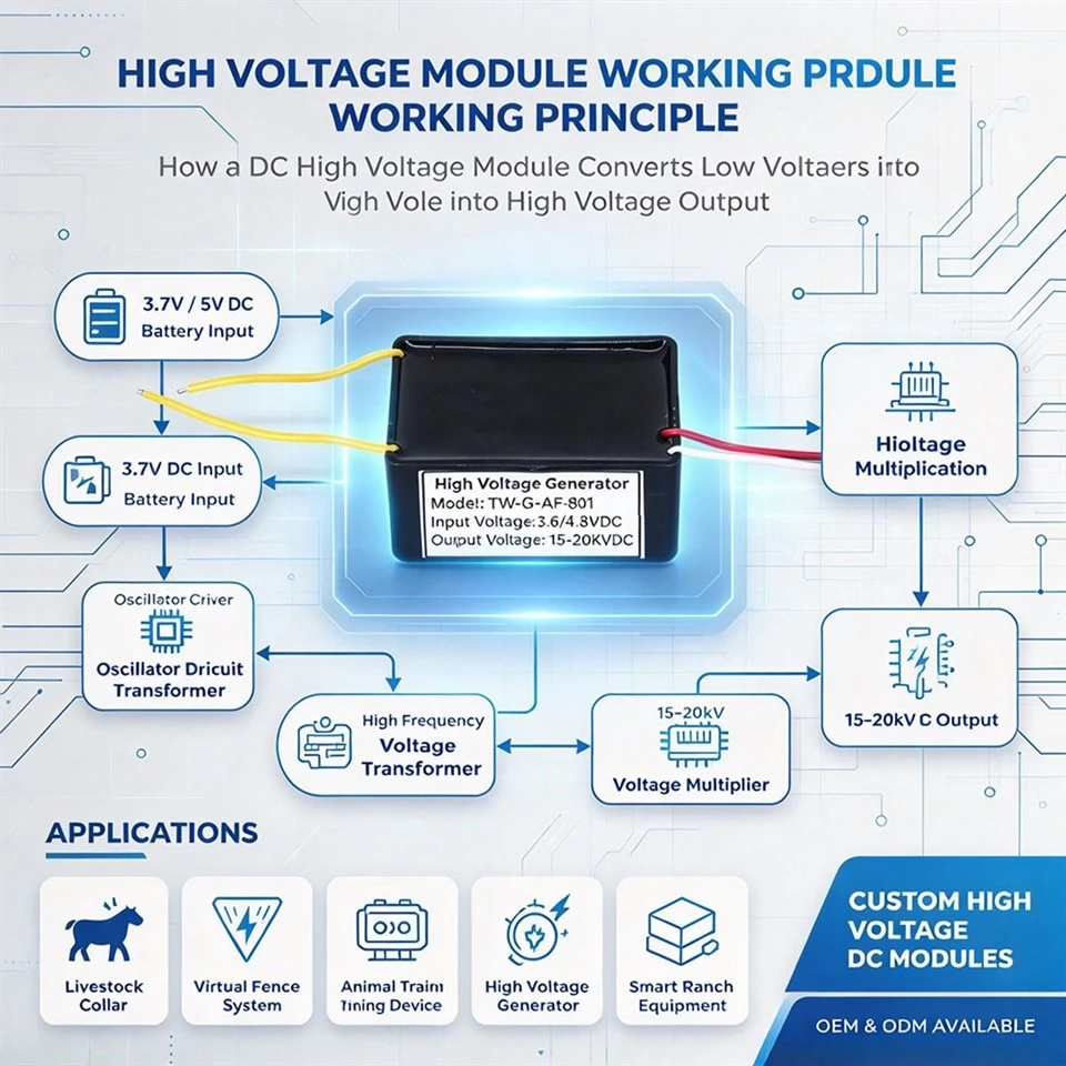 DC High-Voltage Module For Smart Sheep Collars