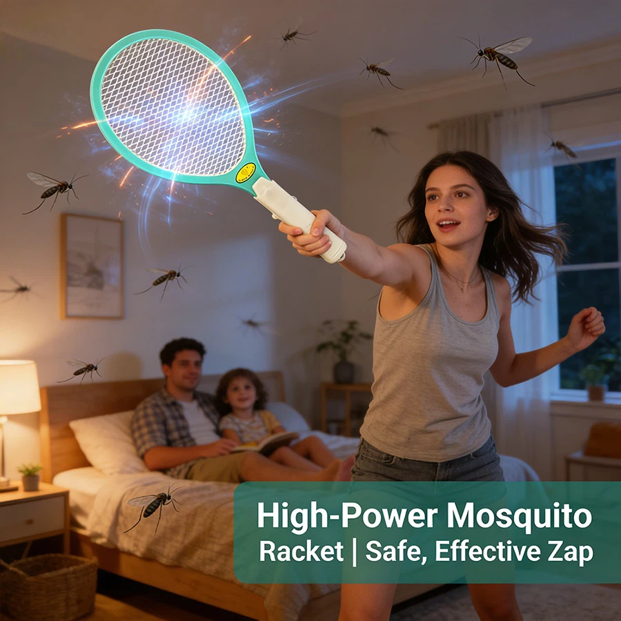 USB-C Rechargeable Electric Mosquito Racket Portable Handheld Cordless Electric Bug Zapper Indoor Racket USB-C Rechargeable Electric Mosquito Racket Portable Handheld Cordless Electric Bug Zapper Indoor Racket