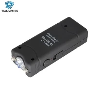 What are the safety precautions when using a small size stun gun?