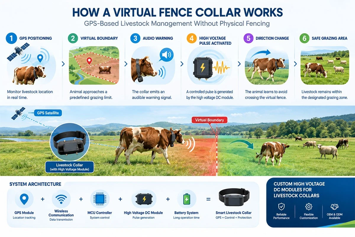 How a Virtual Fence High Voltage Module works How a Virtual Fence High Voltage Module works