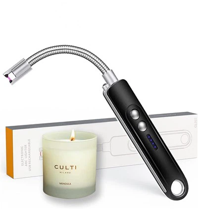 Multifunctional Flameless Electronic Candle Arc Lighter with Flashlight