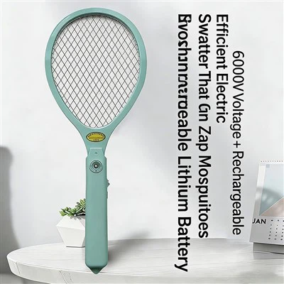 TW-05 Rechargeable Electric Mosquito Swatter | 6000V Mosquito Zapper With LED Light